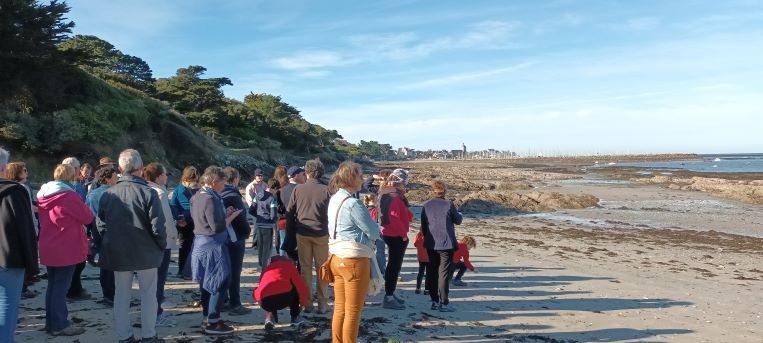 La plage de Piriac a marée basse